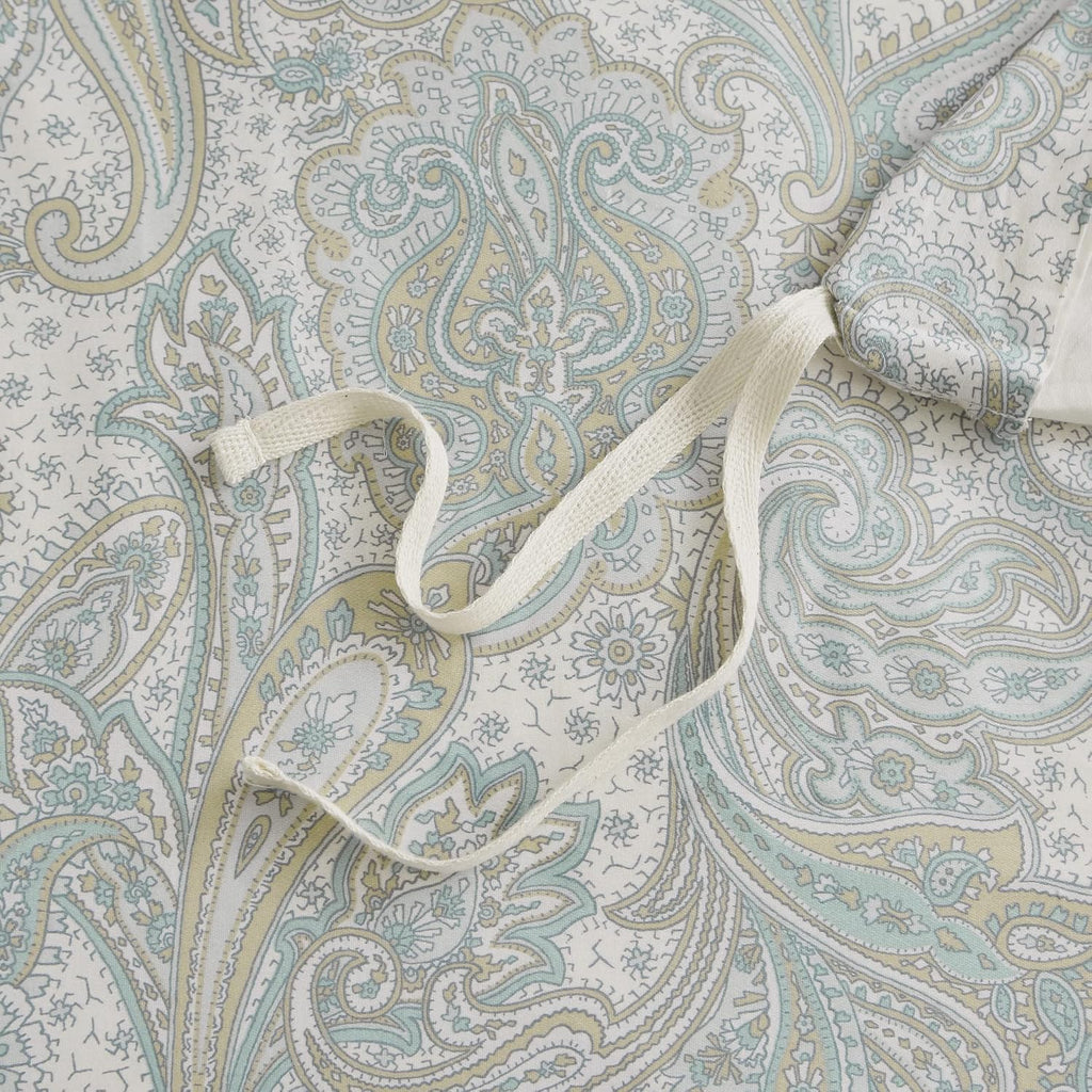 Harbor House 100% Cotton Duvet Cover, Ultra Soft, All Season Bedding Oversized Comforter Cover, Chelsea Paisley Blue King/Cal King (106'x90') 3 Piece