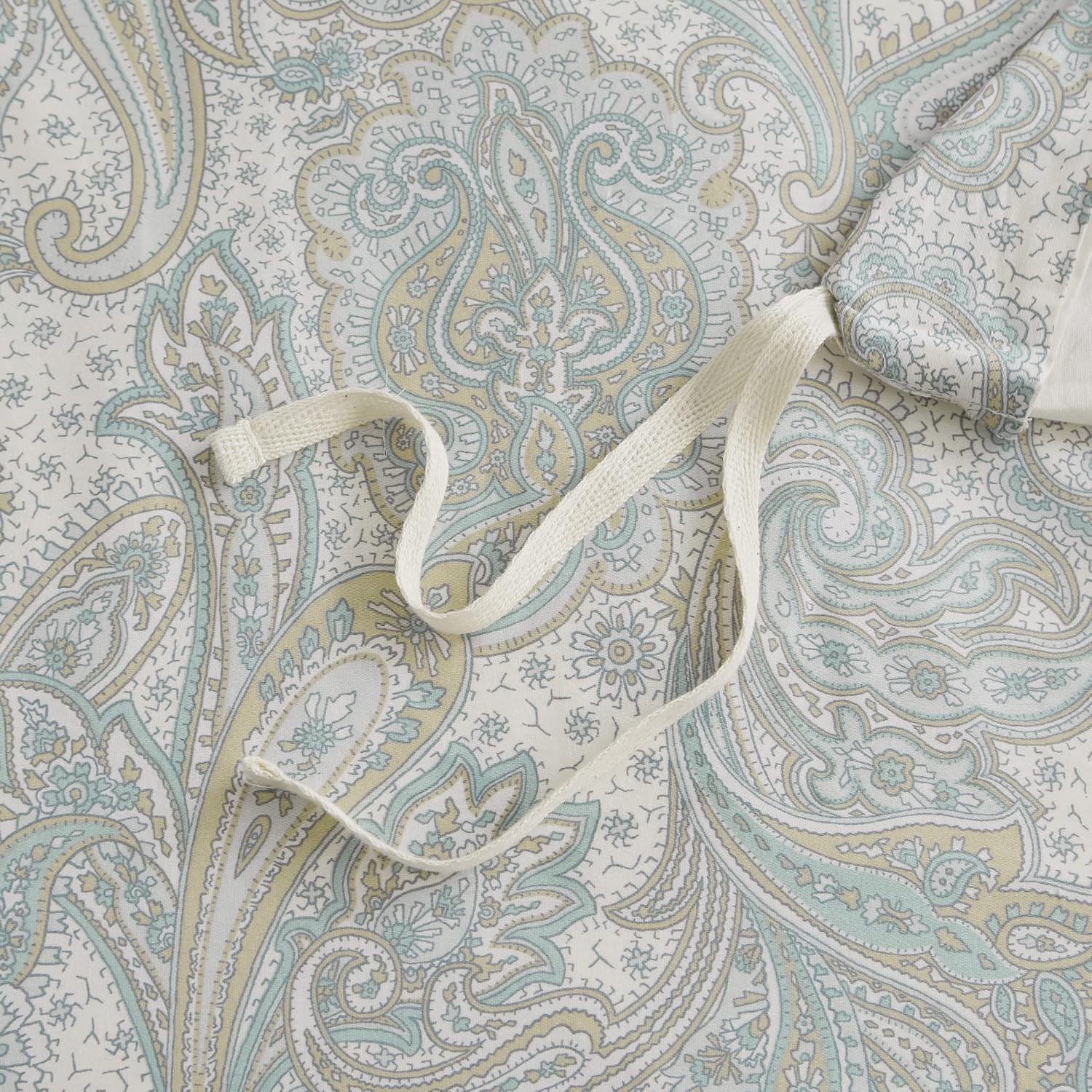 Harbor House 100% Cotton Duvet Cover, Ultra Soft, All Season Bedding Oversized Comforter Cover, Chelsea Paisley Blue King/Cal King (106'x90') 3 Piece