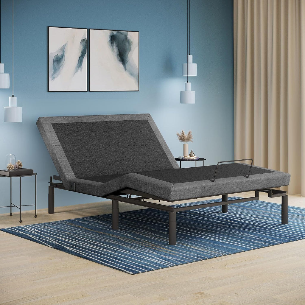 iDealBed 4i Custom Adjustable Bed Base, Wireless, Massage, Dual USB Charge, Nightlight, Zero-Gravity, Anti-Snore, Memory Pre-Sets, Pressure Relief (TwinXL)