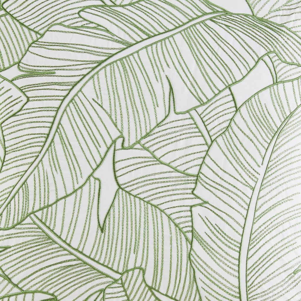 Harbor House 100% Cotton Duvet Cover, Coastal, Beach Cottage Design, All Season, Breathable Comforter Cover Tropical Bedding, Matching Shams, Lorelai Monstera Leaf Green Full/Queen (90'x90') 5 Piece