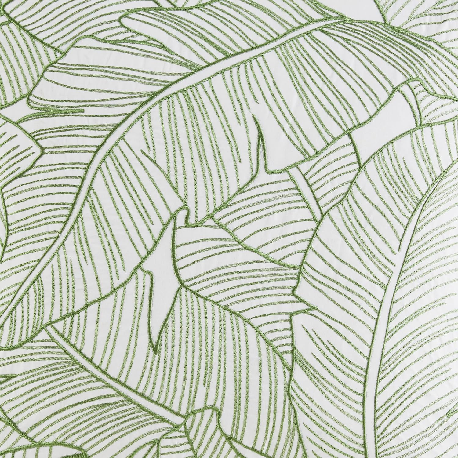Harbor House 100% Cotton Duvet Cover, Coastal, Beach Cottage Design, All Season, Breathable Comforter Cover Tropical Bedding, Matching Shams, Lorelai Monstera Leaf Green Full/Queen (90'x90') 5 Piece