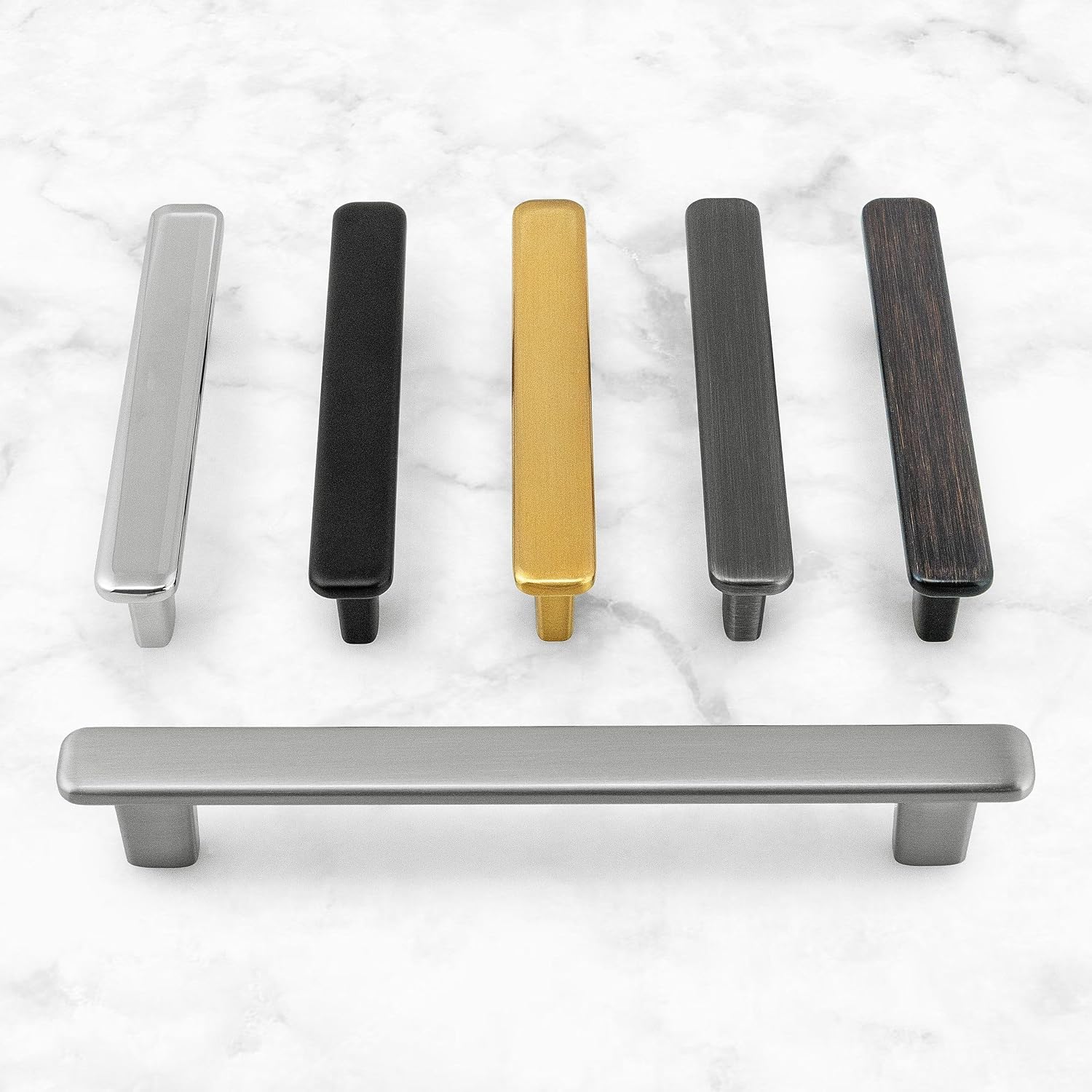 HESTIA HARDWARE 30 Pack | Antique Sliver Drawer Pulls 5 Inch Kitchen Cabinet Handles | Modern Grey Cabinet Pulls | 128mm Kitchen Cabinet Pulls, Pewter Dresser Handles (Z17.128mm.30.B)