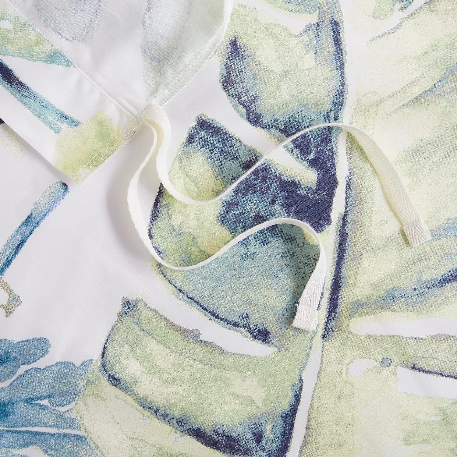 Harbor House 100% Cotton Duvet Cover, Coastal, Beach Cottage Design, All Season, Breathable Comforter Cover Tropical Bedding, Matching Shams, Lorelai Monstera Leaf Green Full/Queen (90'x90') 5 Piece