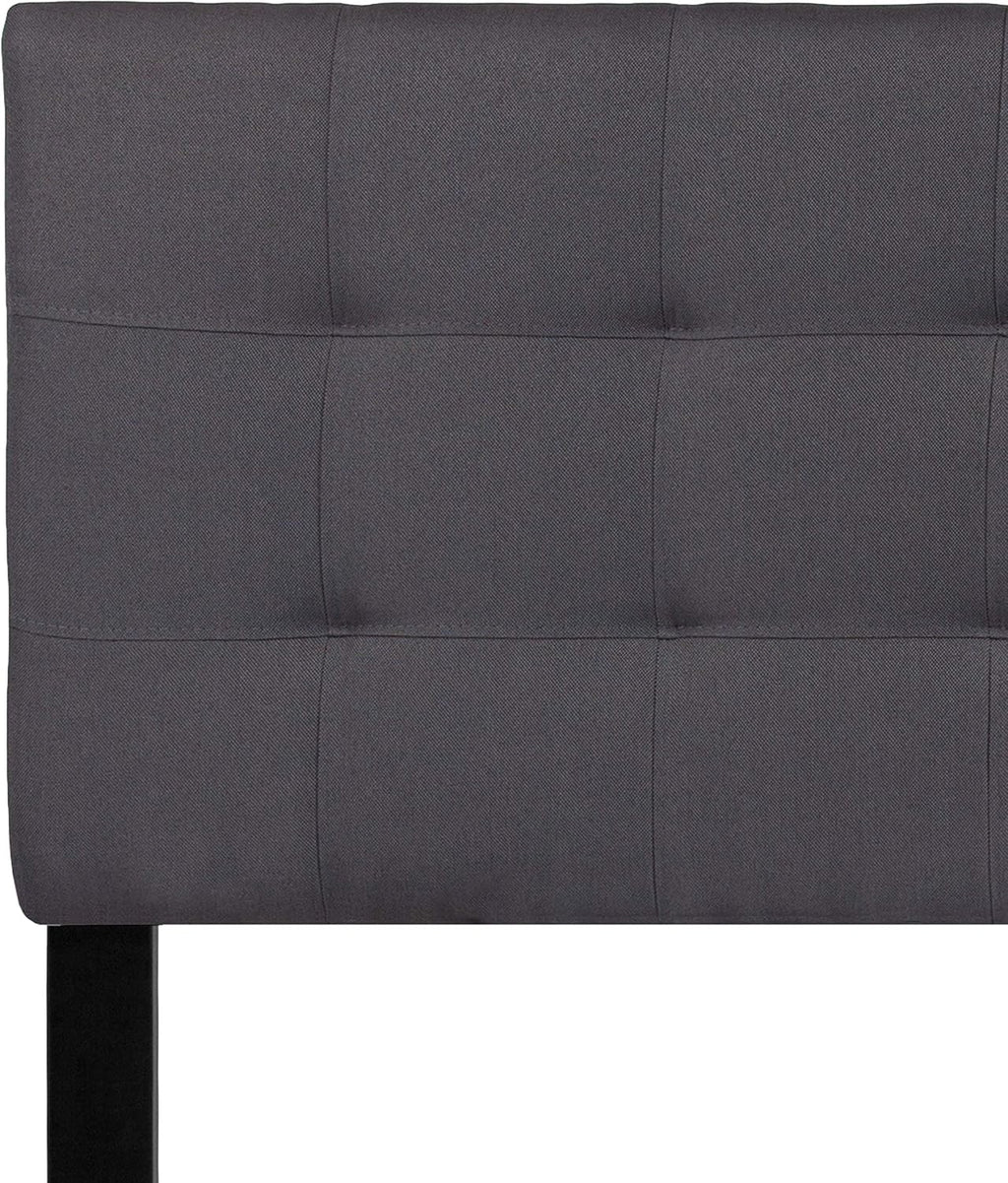 Flash Furniture Bedford Tufted Upholstered Queen Size Headboard in Dark Gray Fabric