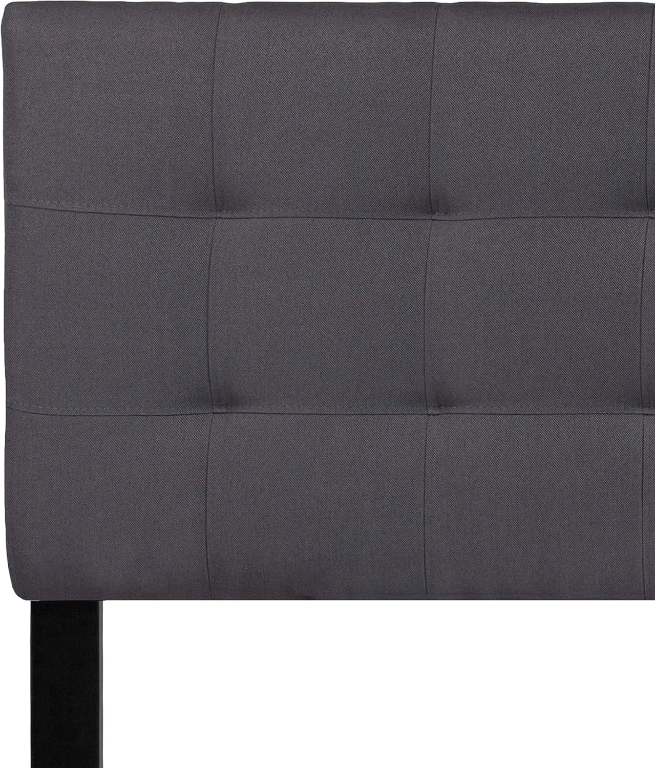 Flash Furniture Bedford Tufted Upholstered Queen Size Headboard in Dark Gray Fabric
