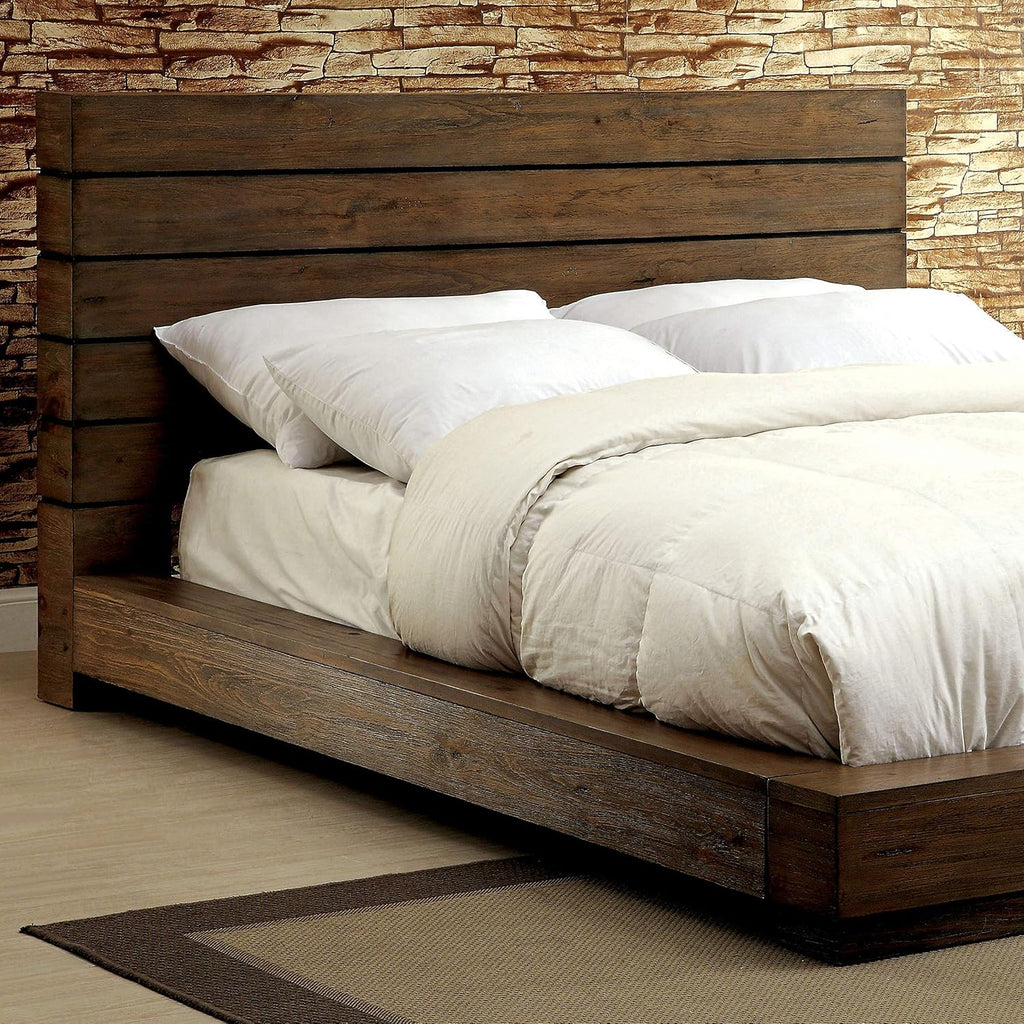 24/7 Shop at Home Bedroom set, King, Oak Coimbra Rustic Natural Tone