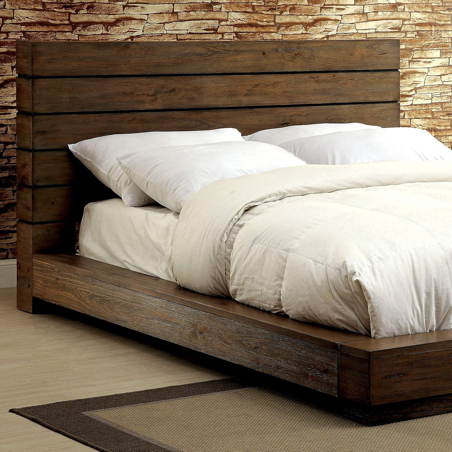 24/7 Shop at Home Bedroom set, King, Oak Coimbra Rustic Natural Tone