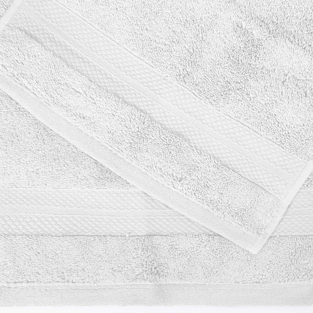 Superior Turkish Cotton 12-Piece Towel Set, 3 Bath, 3 Hand, 6 Face Towels/Washcloth for Home, Guest, Master Bathroom Essentials, Hotel, Resort, Spa, Shower, Adult, Kids, Plush, Soft, White