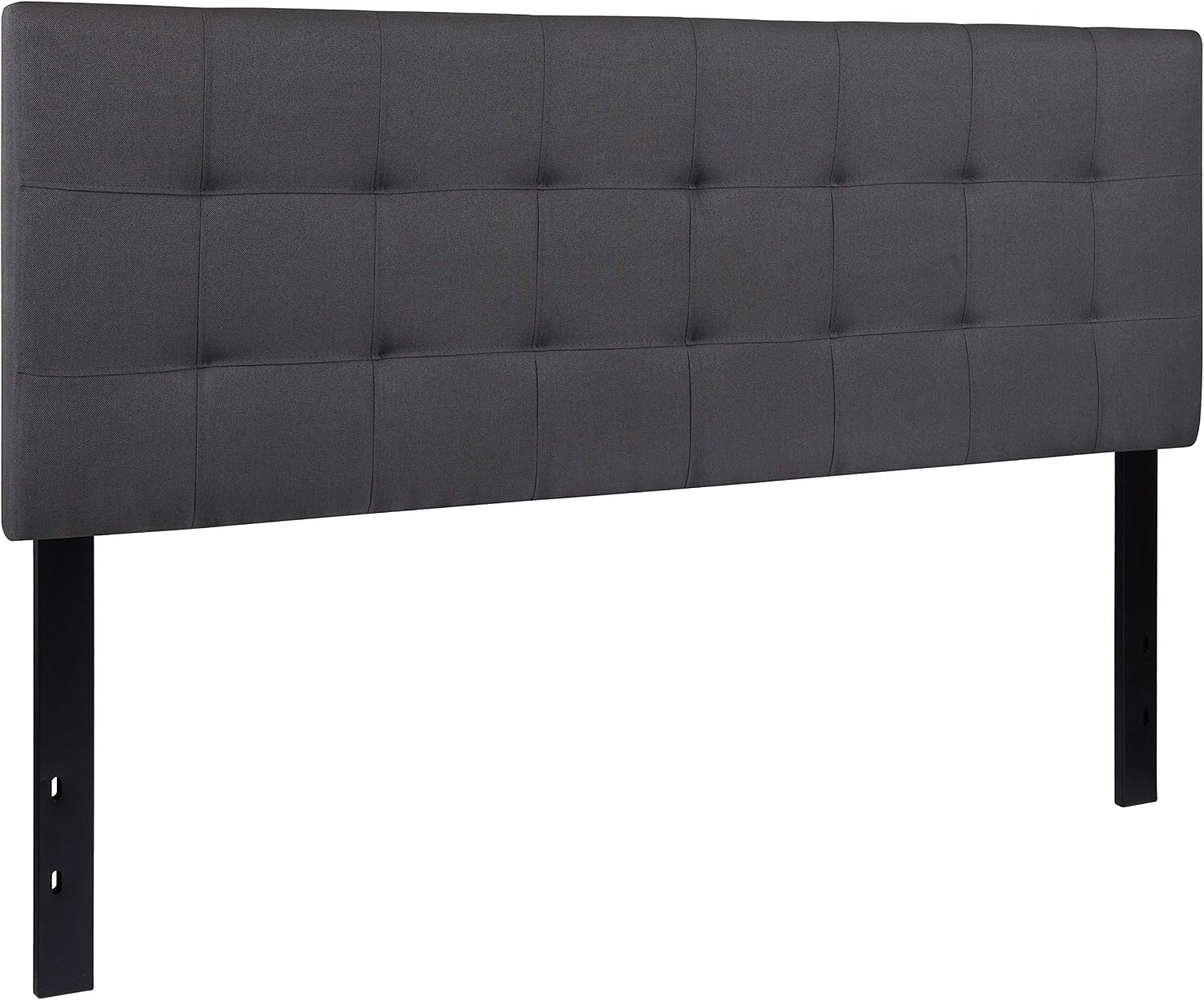 Flash Furniture Bedford Tufted Upholstered Queen Size Headboard in Dark Gray Fabric