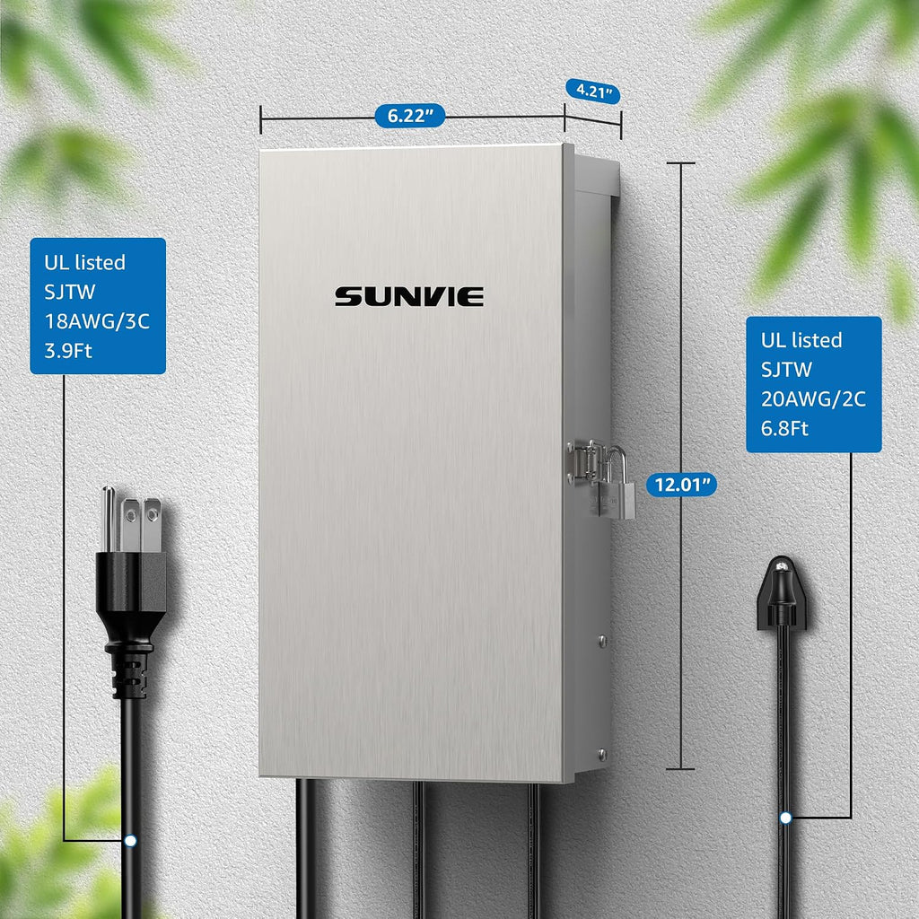 SUNVIE 300W Low Voltage Landscape Transformer 3 Zone Independent Control Outdoor Low Voltage Transformer with Timer & Photocell Sensor 120V AC to 12V/14V AC Waterproof Landscape Lighting Transformer