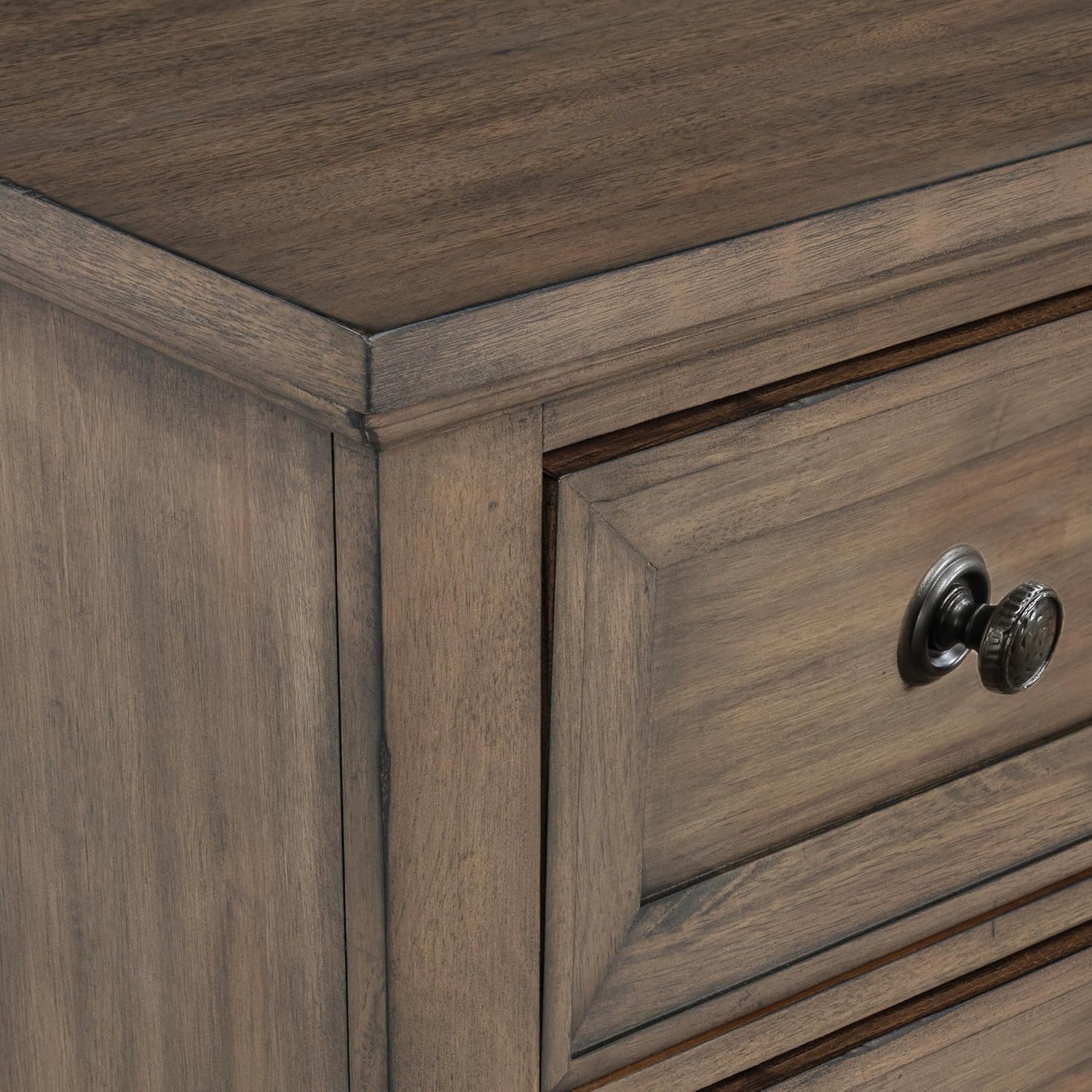 New Classic Furniture Mariana 5-Piece Wood Cal King Bedroom Set with 2 Nightstands, Vintage Mocha