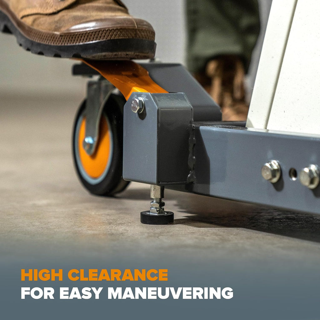 Bora Mobile Base PM-3800 with High Clearance 5' Wheels – Universal, Heavy Duty, Adjustable Rolling Kit, Floor Dolly Roller for Equipment, Power Tools, Machines- 1500 lb Capacity