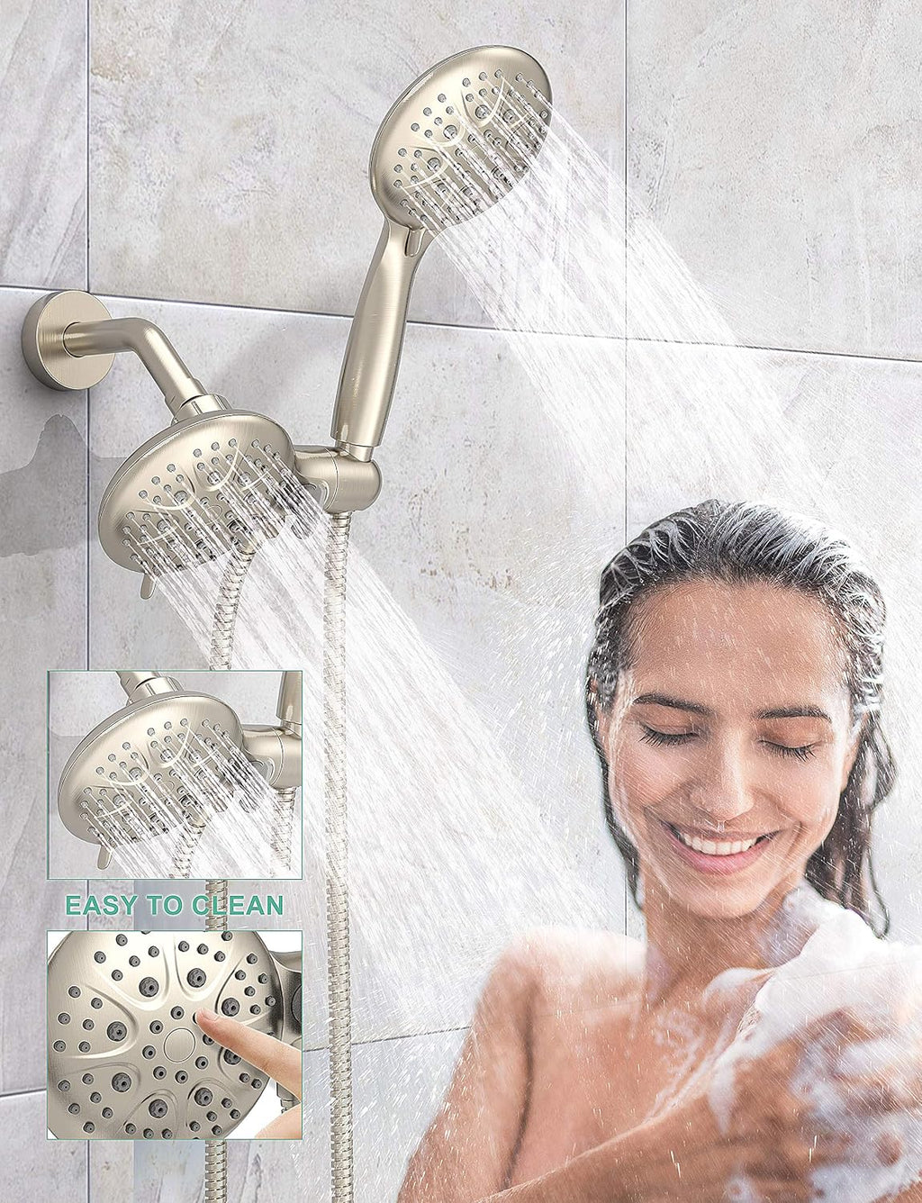 Shower Faucet Set and Shower System with Tub Spout