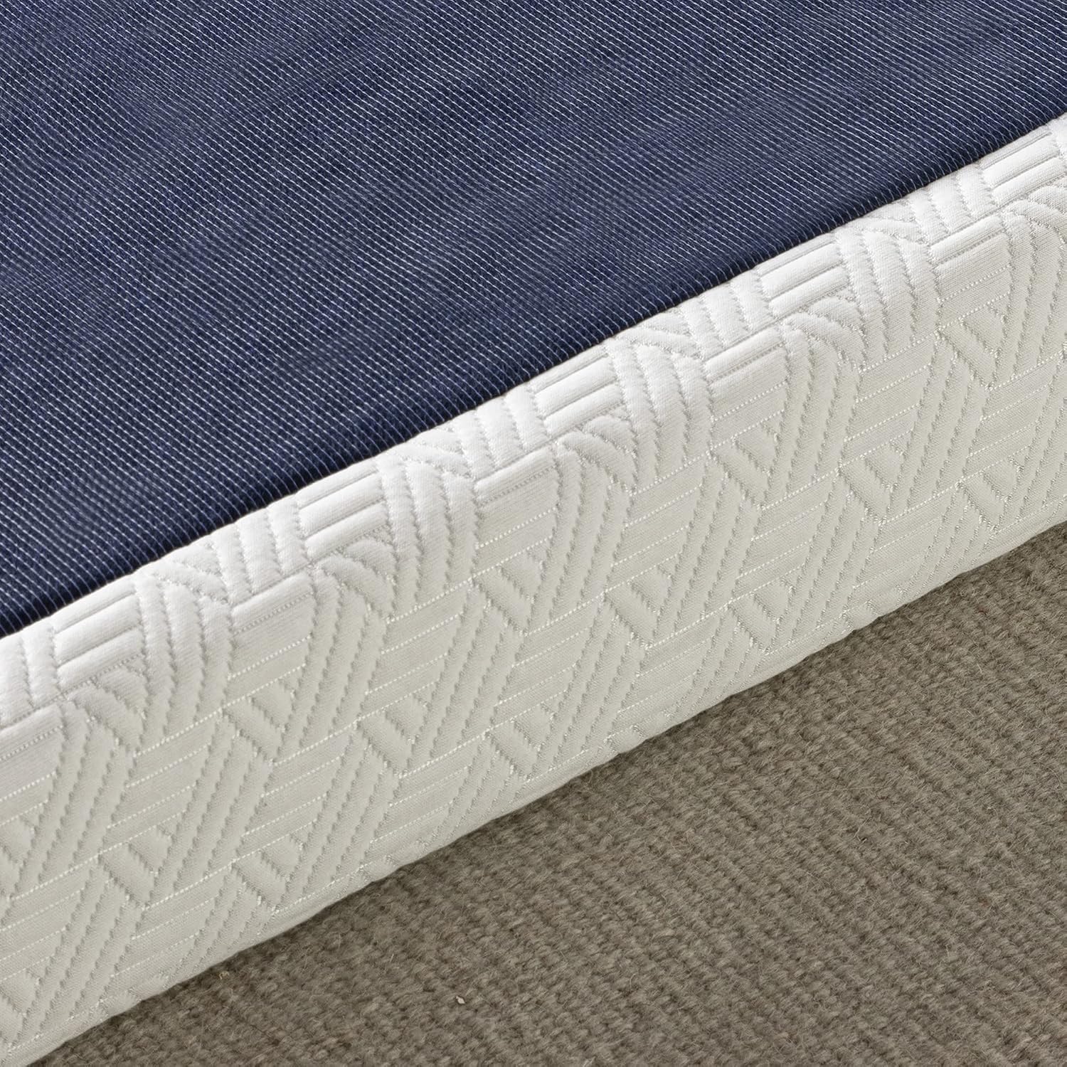 Best Price Mattress 4 Inch Metal Box Spring with Wood Slats, Full, Blue