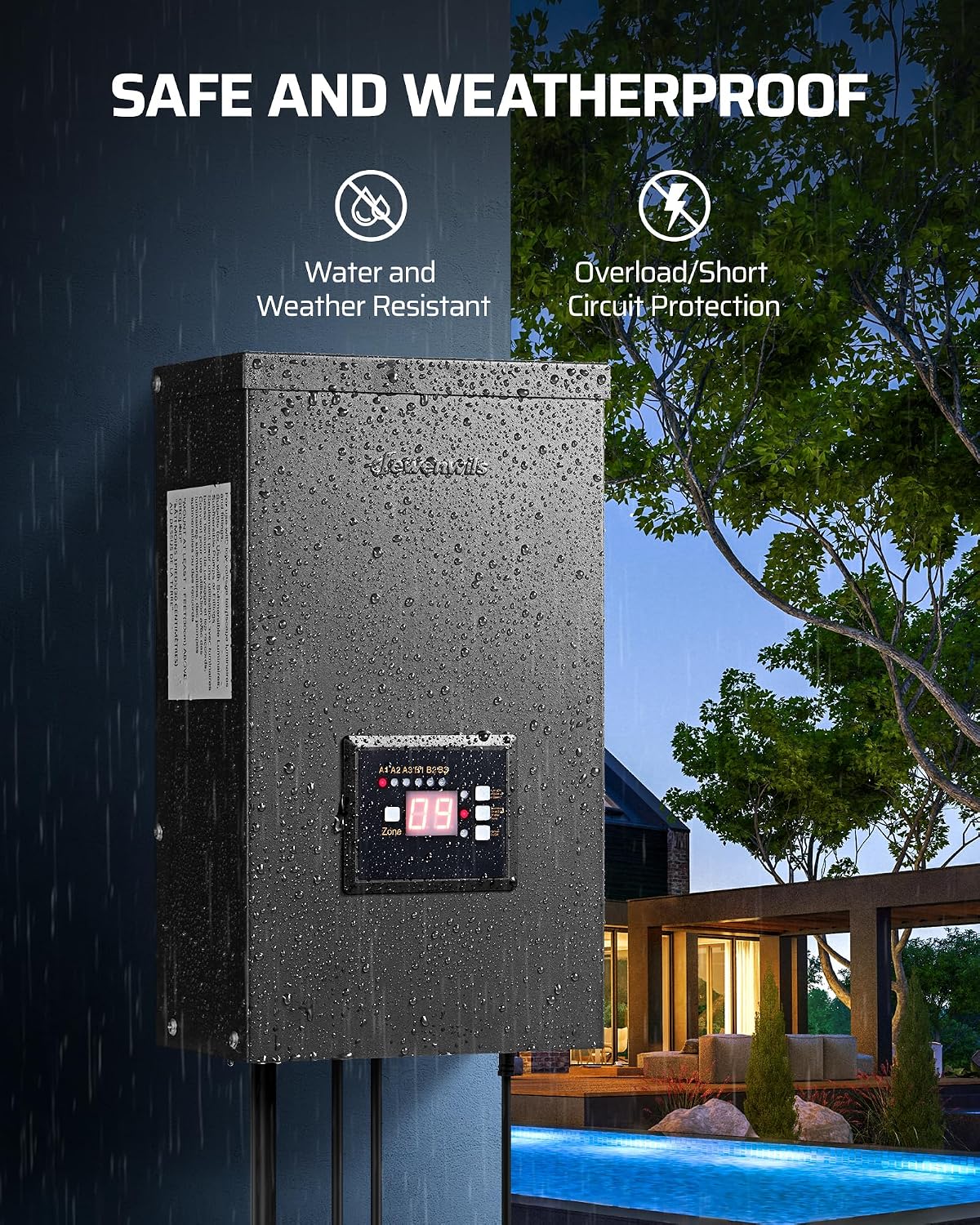 DEWENWILS 600W Low Voltage Landscape Transformer, 6 Independent Outputs, Outdoor Waterproof 12 Volt Transformer with Photocell & Timer, 120V to 12V/14V AC, Multi Zone Landscape Lighting Transformer…