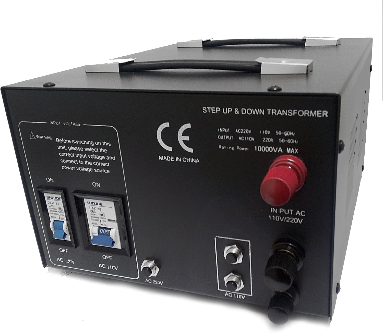 LiteFuze 10,000 Watt Heavy Duty Voltage Converter Transformer - Step Down 240/220/120/110 - Needs to be Hardwired by a Electricain - LT-10,000