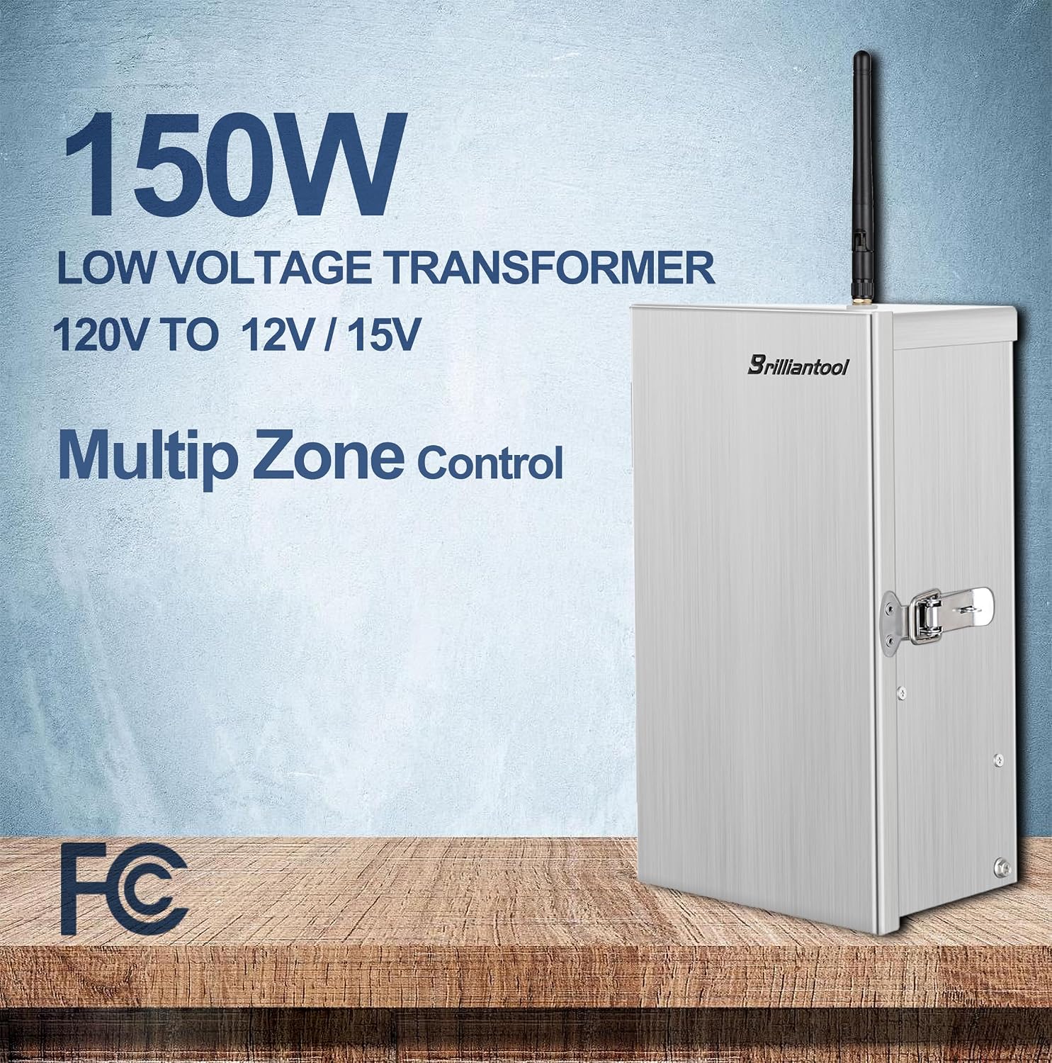 Wi-Fi Low Voltage Landscape Transformer 150W, 2.4GHz Wireless and Dual-Zone Independent Control,120V AC to 12V/14V AC, Transformer for Outdoor Landscape Lights, LED Lights