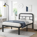 ZIYOO Twin Size Bed Frame with Headboard, 1000LBS Heavy Duty Platform Mattress Foundation/Box Spring Replacement - 18 Inch Height Metal Bed Frame