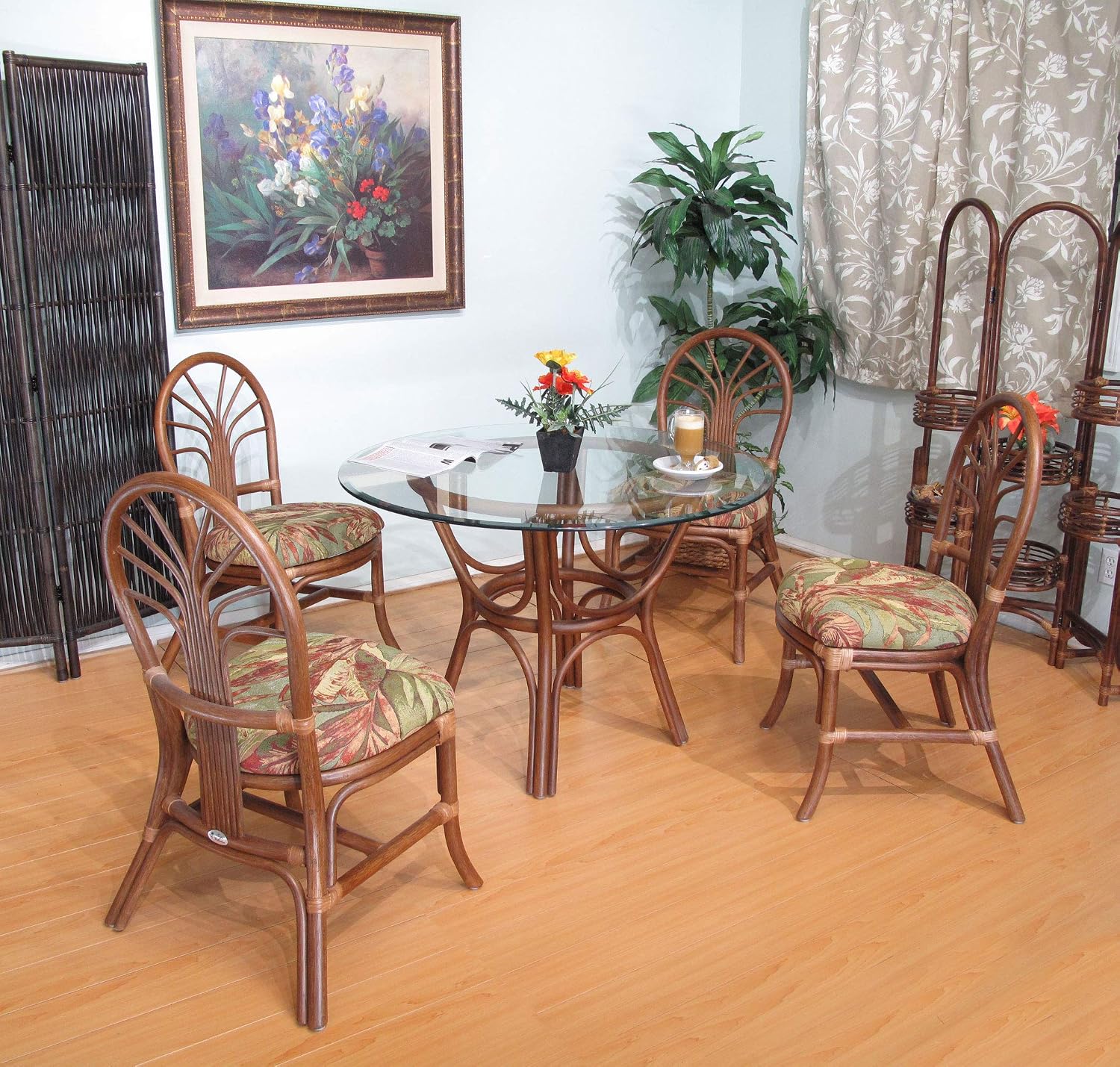 Sunrise Premium Rattan Dining Furniture 5 Piece Set (#2401AW-PJ)