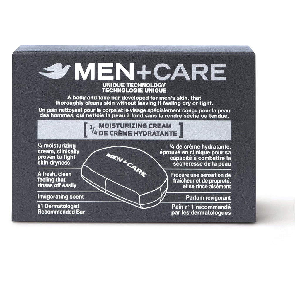 DOVE MEN + CARE 3 in 1 Bar Cleanser for Body, Face, and Shaving Extra Fresh Body and Facial Cleanser More Moisturizing Than Bar Soap to Clean and Hydrate Skin 3.75 Ounce (Pack of 72)