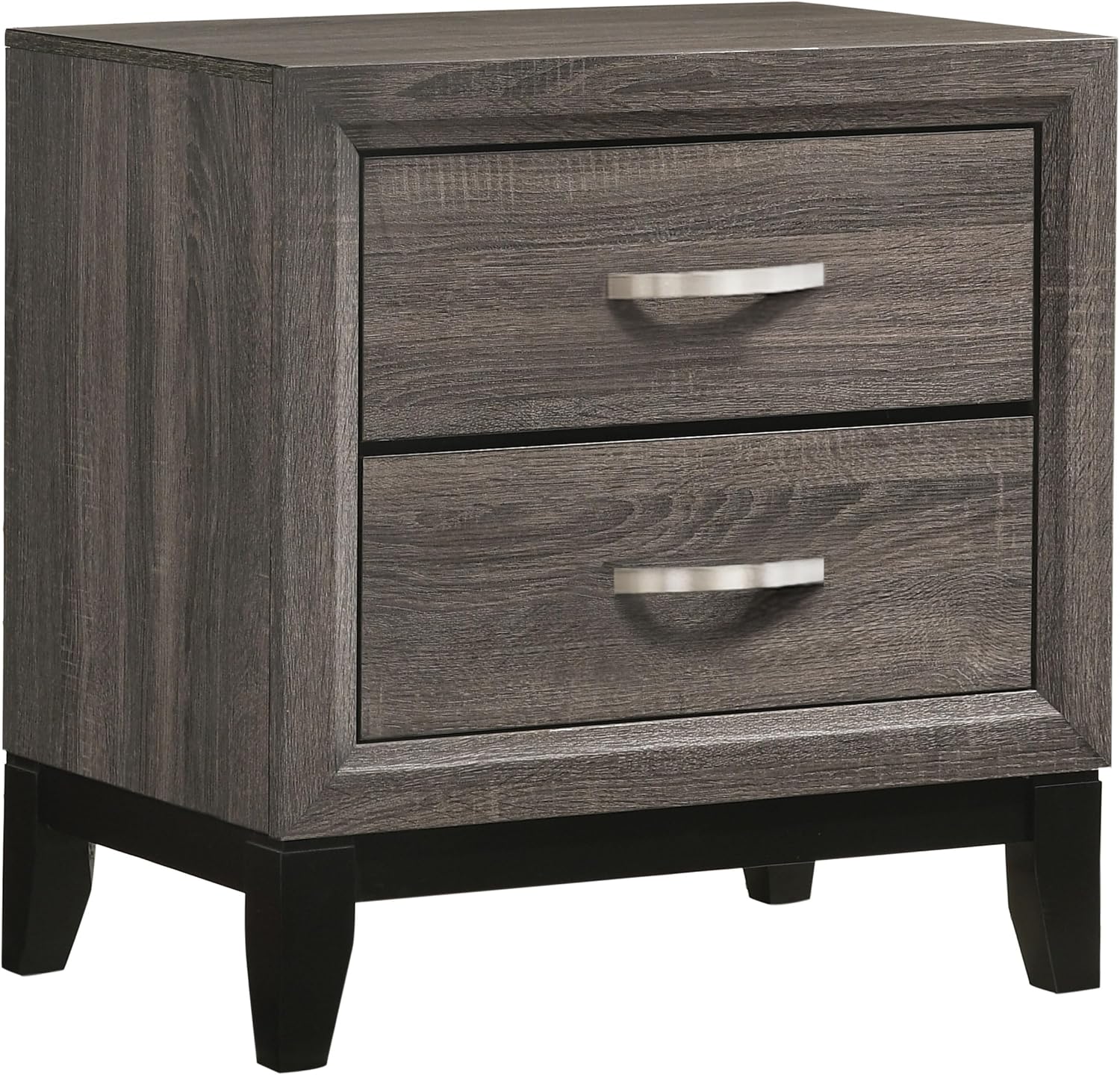 GOWE Carina Grey Oak and Black 5-Piece Eastern King Panel Bedroom Set