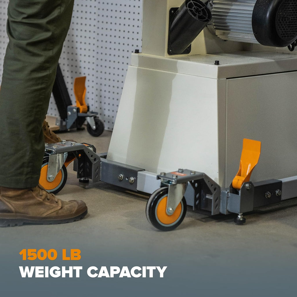 Bora Mobile Base PM-3800 with High Clearance 5' Wheels – Universal, Heavy Duty, Adjustable Rolling Kit, Floor Dolly Roller for Equipment, Power Tools, Machines- 1500 lb Capacity