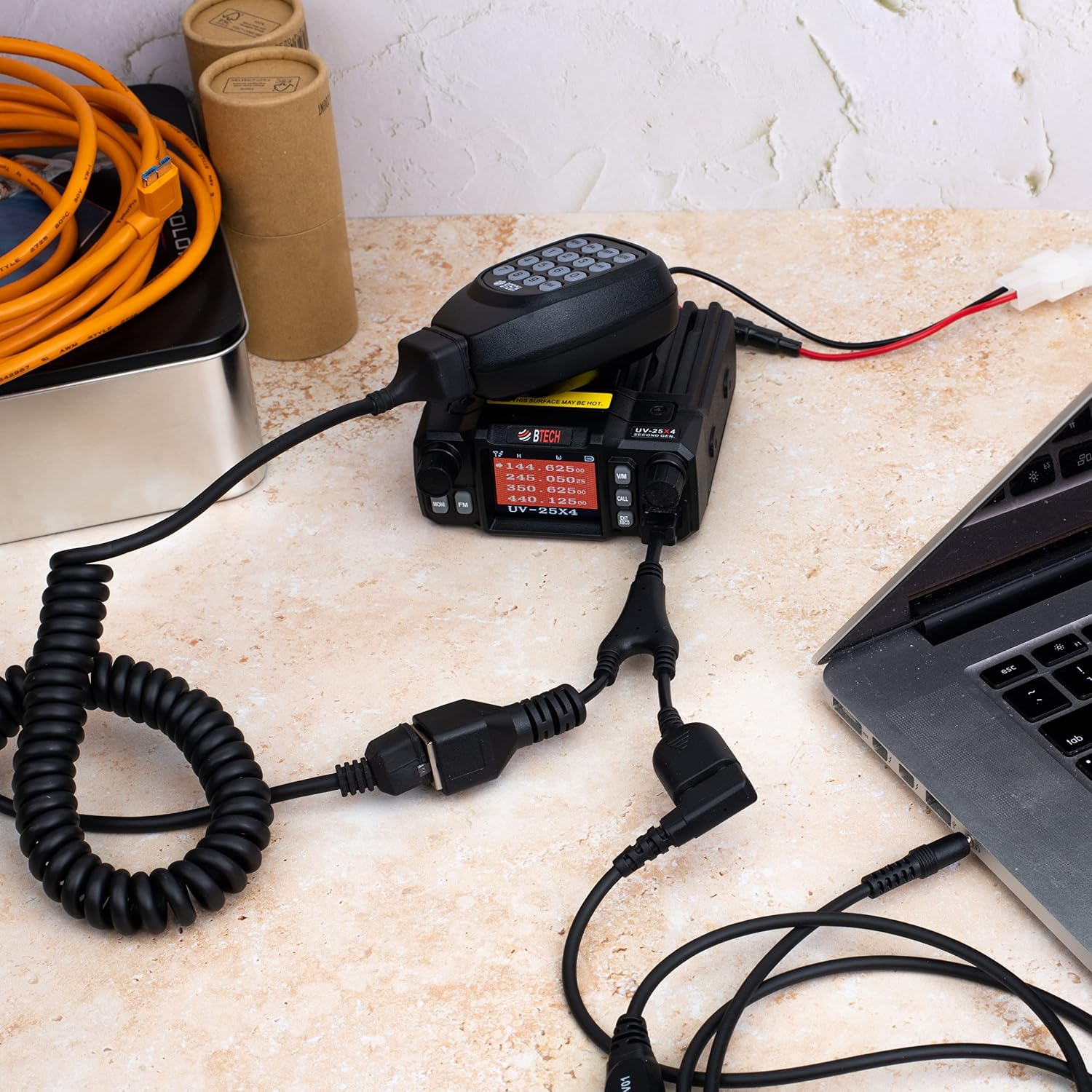 BTECH UV-25X4 (Second Gen.) Mini Mobile 25 Watt Tri Band Base, Mobile Radio: VHF, 1.255M, UHF Amateur (Ham)