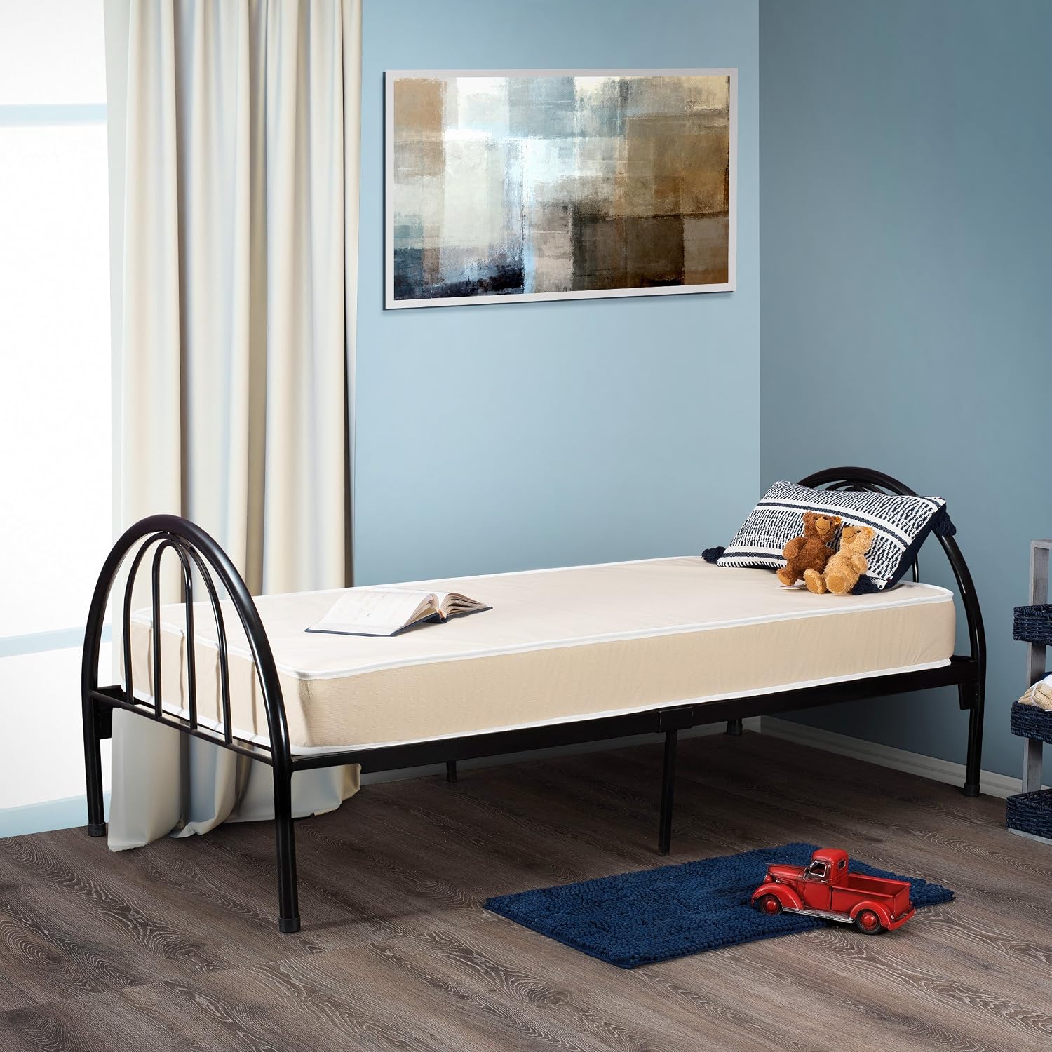 4 inch Thick Foam Mattress with Durable Fabric Cover - 33x74 inch for RV, Cot, Folding Bed & Daybed - CertiPUR-US Certified – Made in USA
