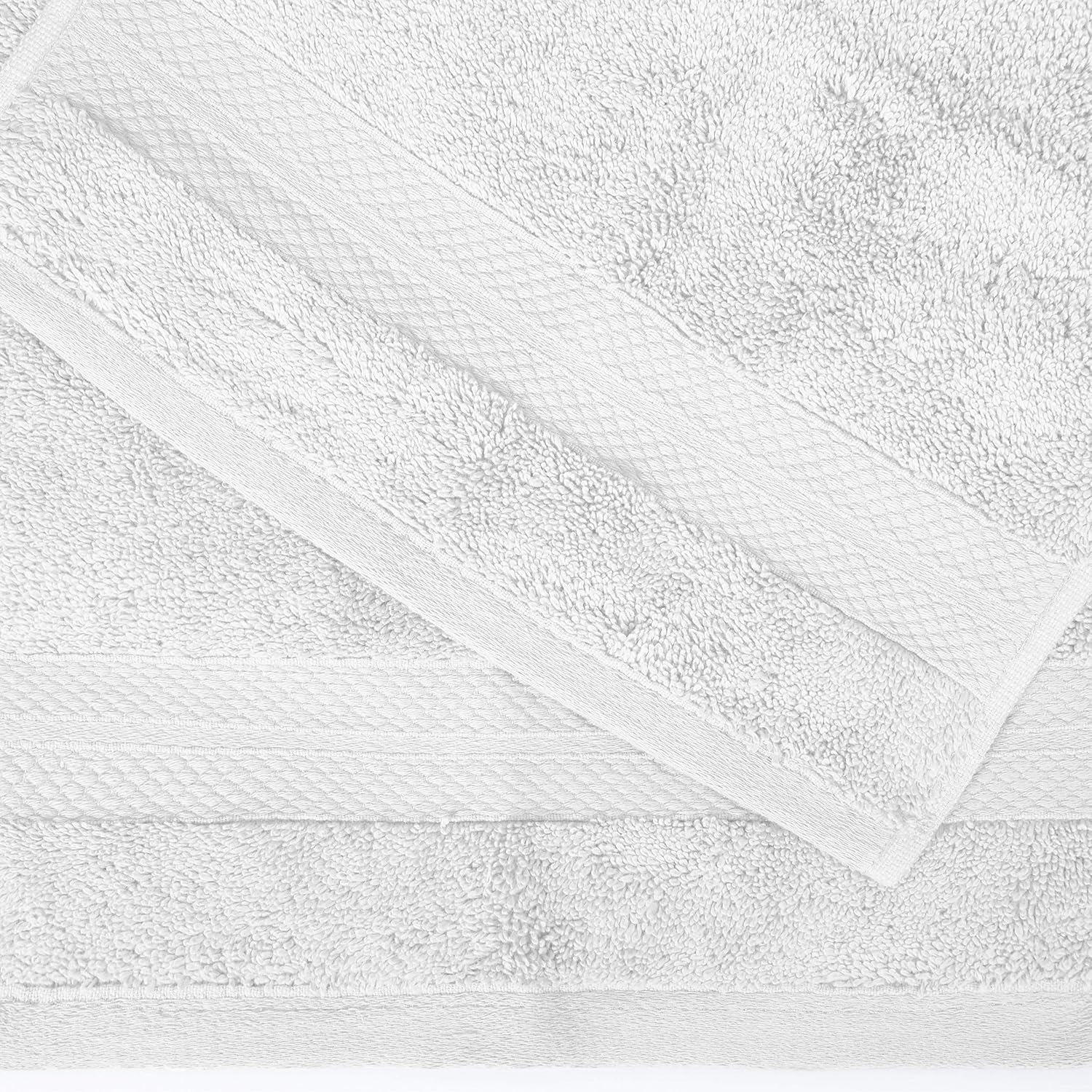 Superior Turkish Cotton 9-Piece Towel Set, 3 Bath, 3 Hand, 3 Face Towels for Home, Bathroom Essentials, Hotel, Resort, Spa, Shower, Adult, Kids, Airbnb, Plush, Soft, Apartment, White