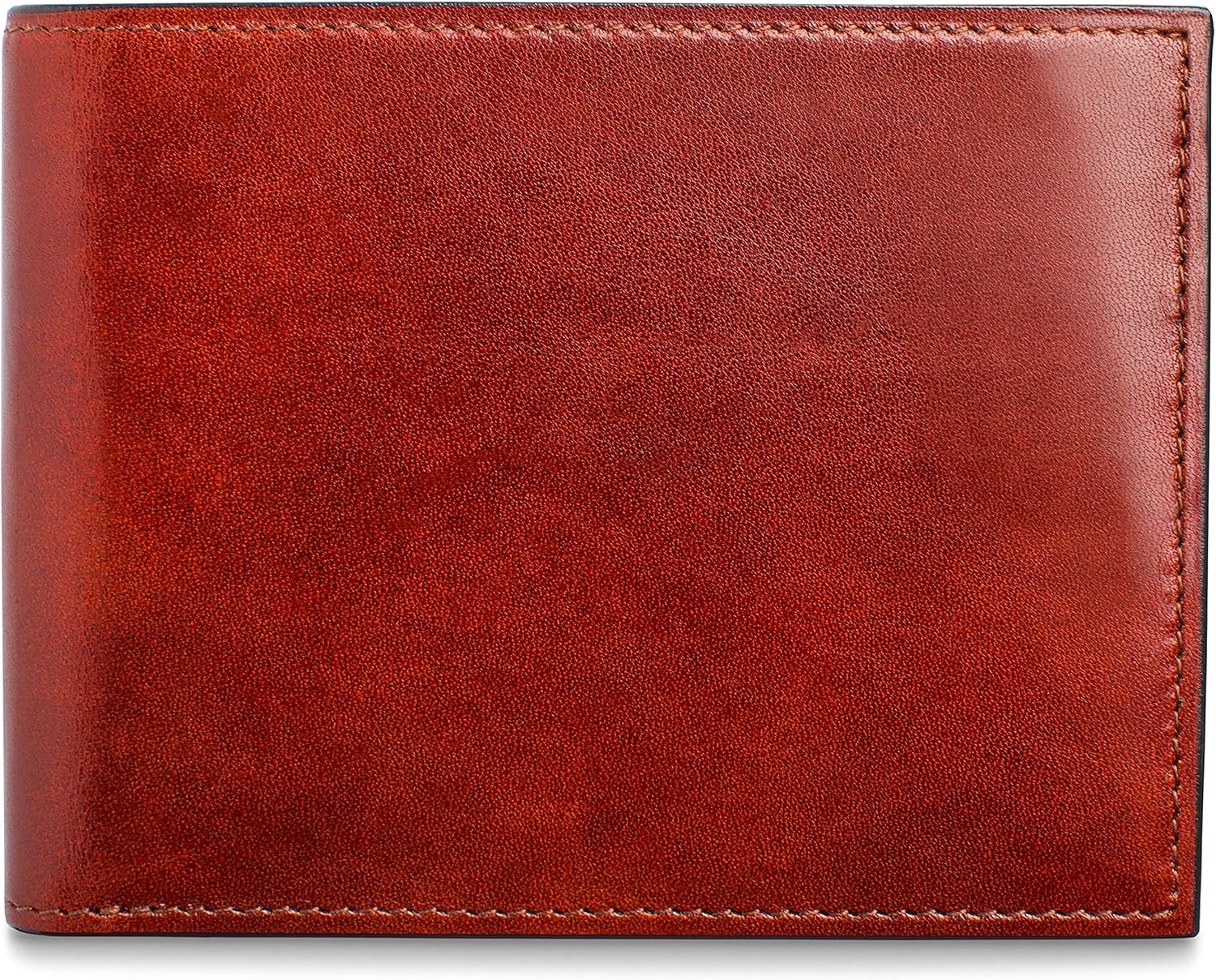 Bosca Men's Wallet, Old Leather 8-Pocket RFID Wallet for Men, Cognac